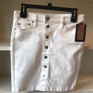 Cremieux Button Front A-Line Mini Denim Skirt
